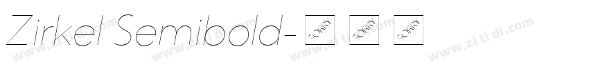 Zirkel Semibold字体转换